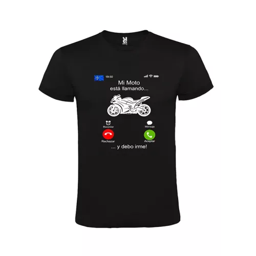 Camiseta mi moto me está llamando