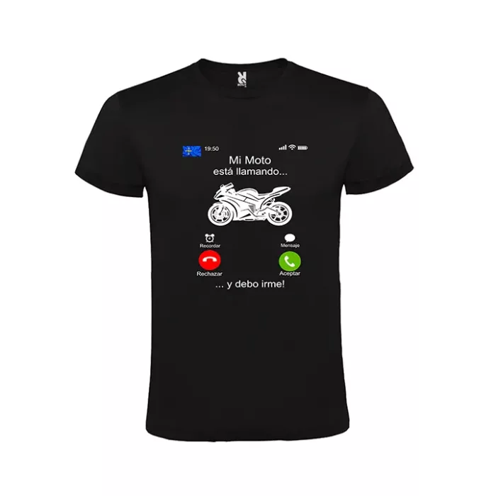 Camiseta mi moto me está llamando